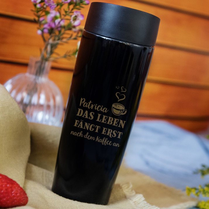 Leben nach Kaffee - Thermobecher
